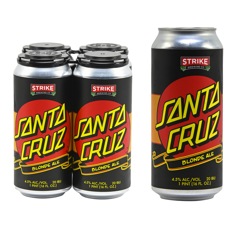 Strike Brewing Santa Cruz Classic Dot Blonde 4pkc 4PKC 16 OZ