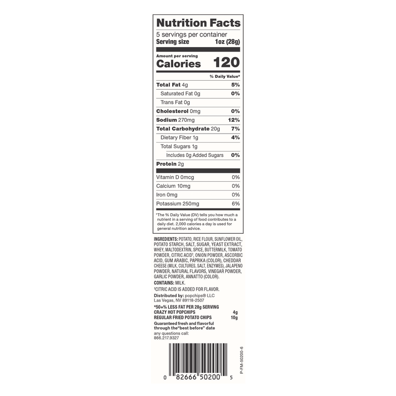 Popchips Crazy Hot Potato Chips Oz Snacks Fast Delivery By App Or Online