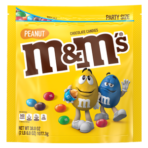 M&M's Peanut Milk Chocolate Candies Party Size 38oz : Snacks fast delivery  by App or Online