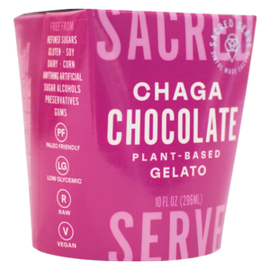 Sacred Serve Chaga Chocolate Gelato 10oz : Ice Cream fast delivery