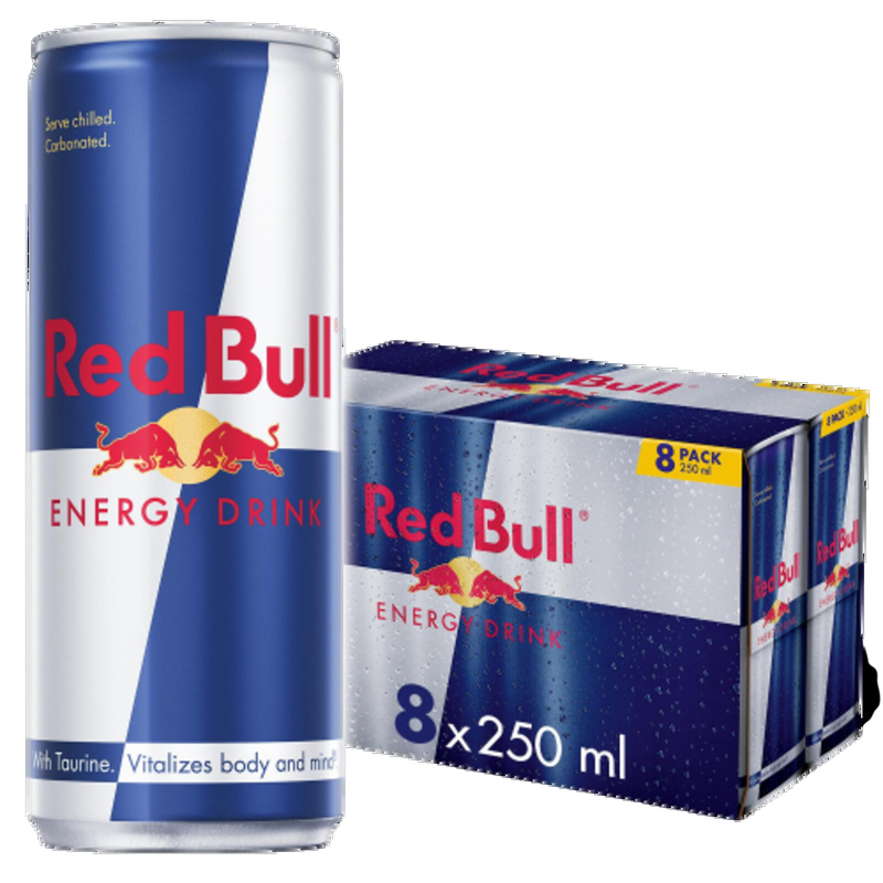 Red Bull Energy Drink, 8 x 250ml