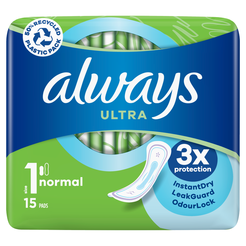 Always Ultra Normal Size 1 Pads, 15pcs