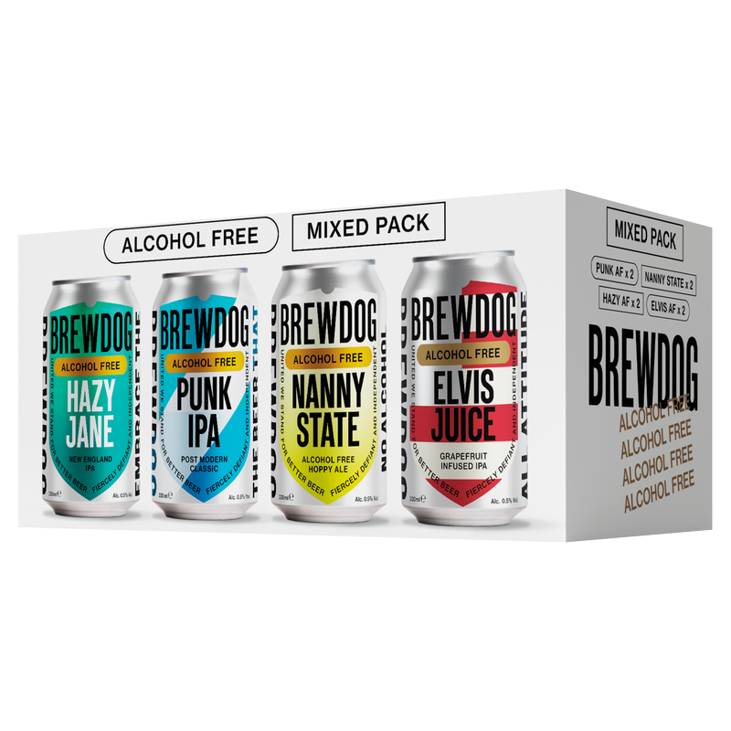 BrewDog Alcohol Free Beer Mixed Pack, 8 x 330ml