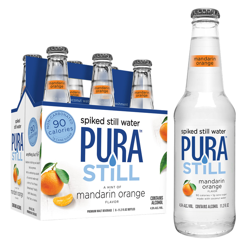 Pura Still Spiked Water Mandarin Orange 6pk 11.2oz Btl 4.5% ABV
