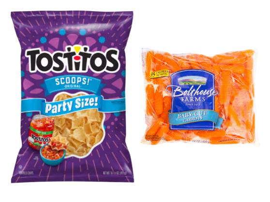 Tostitos Scoops Original Tortilla Chips 14.5oz & Baby Bagged Bolthouse Carrots 1lb Bag