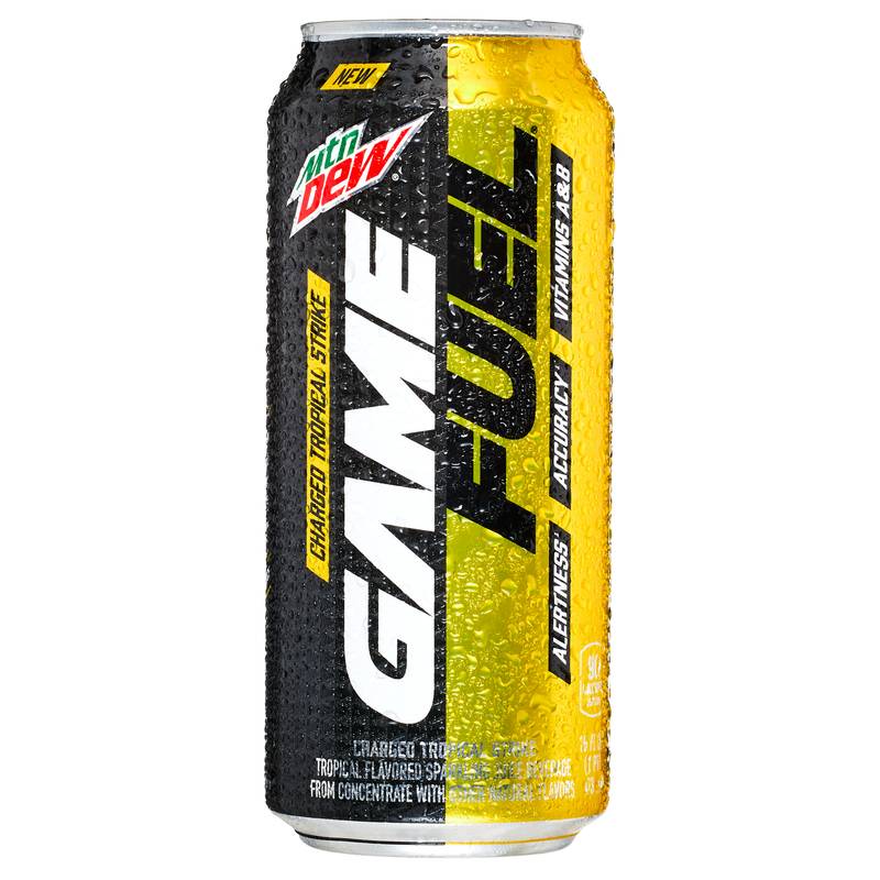 Mountain Dew AMP Charged Tropical Strike 16oz