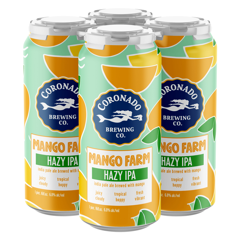 Coronado Brewing Mango Farm Hazy IPA 4pk 16oz Can 6.8% ABV