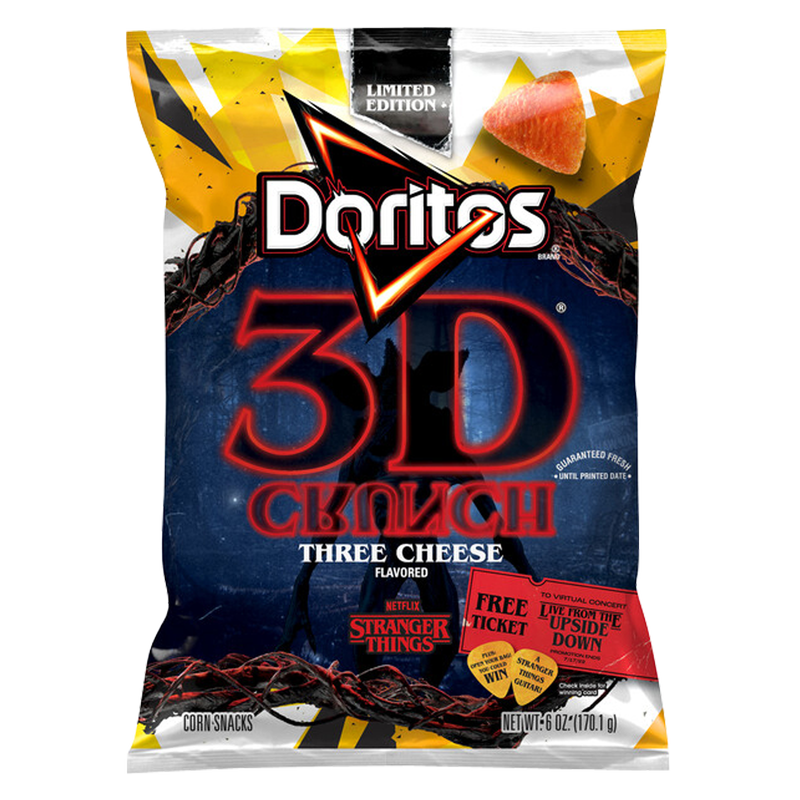 Doritos 3D Crunch Three Cheese Stranger Things Corn Snacks 6oz