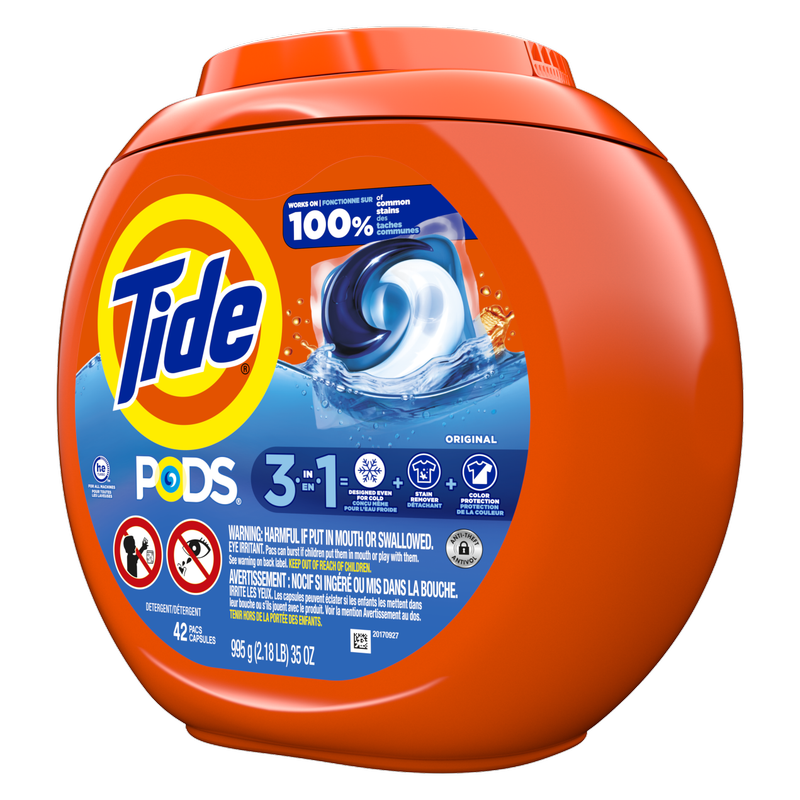 Tide PODS Liquid Laundry Detergent Pacs Original Scent 42ct Cleaning