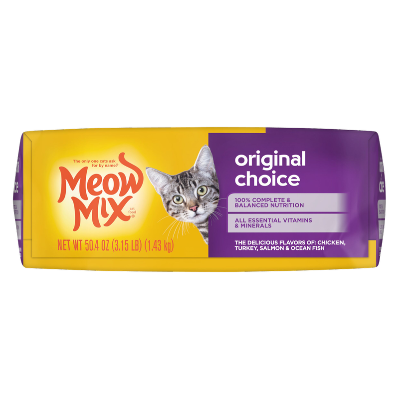 Meow Mix Original Choice Dry Cat Food 3.15lbs Pets fast delivery by App or Online