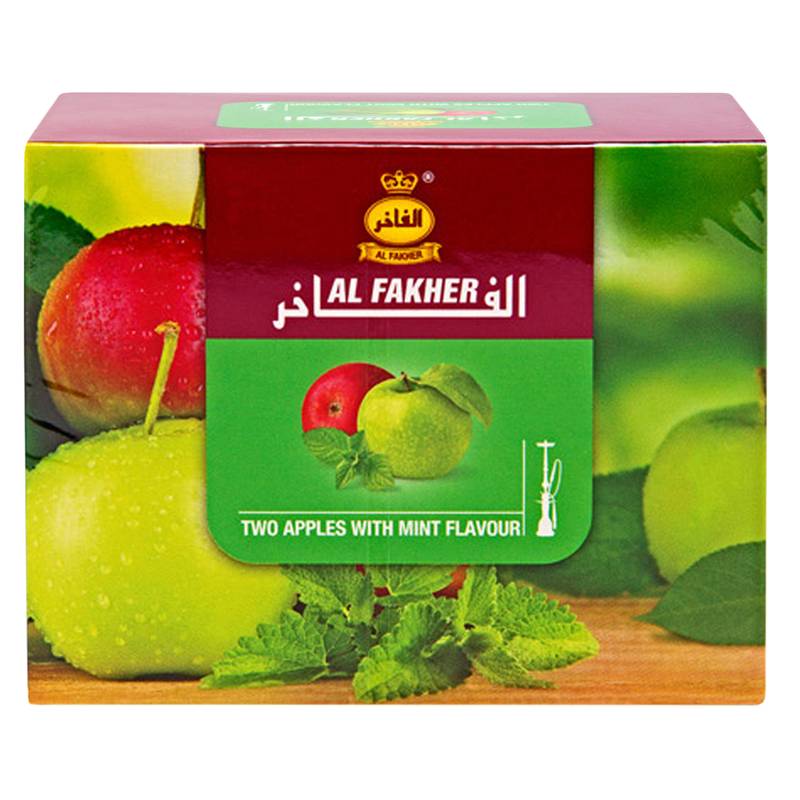 Al Fakher Two Apples With Mint Shisha Tobacco 250g