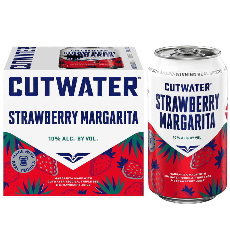 Cutwater Tequila Strawberry Margarita (4Pkc 12 Oz)