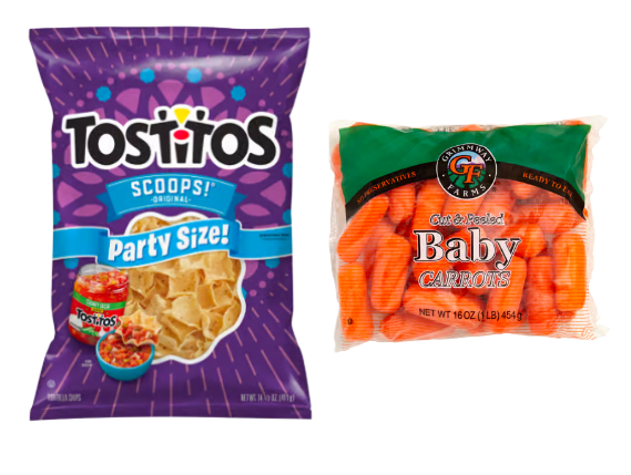Tostitos Scoops Original Tortilla Chips 14.5oz & Organic Baby Carrots 16oz