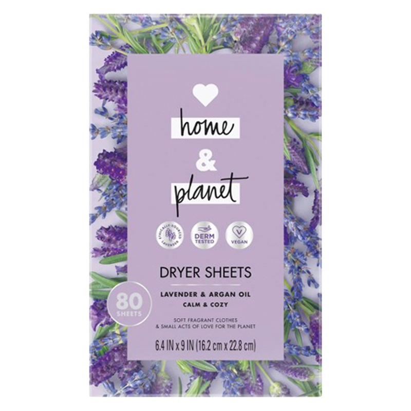 Love Home and Planet Lavender & Argan Oil Dryer Sheets 80ct