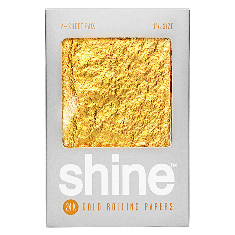 Shine Gold Rolling Papers 1 1/4in 2ct
