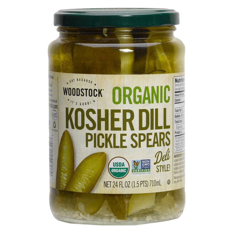 Organic Kosher Dill Pickle Spears 24oz