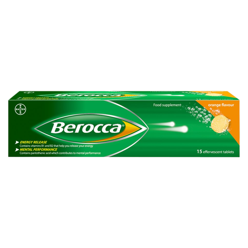 Berocca Immuno Orange Effervescent Vitamin D and C Tablets, 15pcs