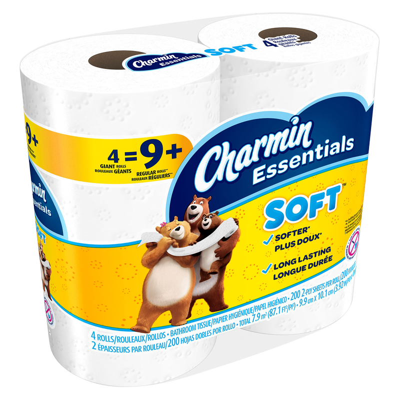 Charmin Essentials Soft Giant Roll Bath Tissue 4ct