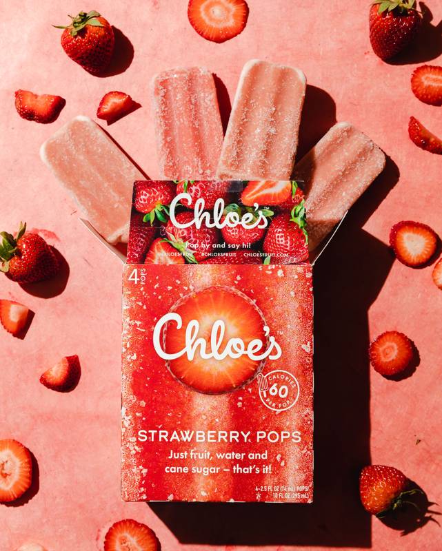 Chloes Strawberry Fruit Pops 4ct Ice Cream Fast Delivery By App Or Online