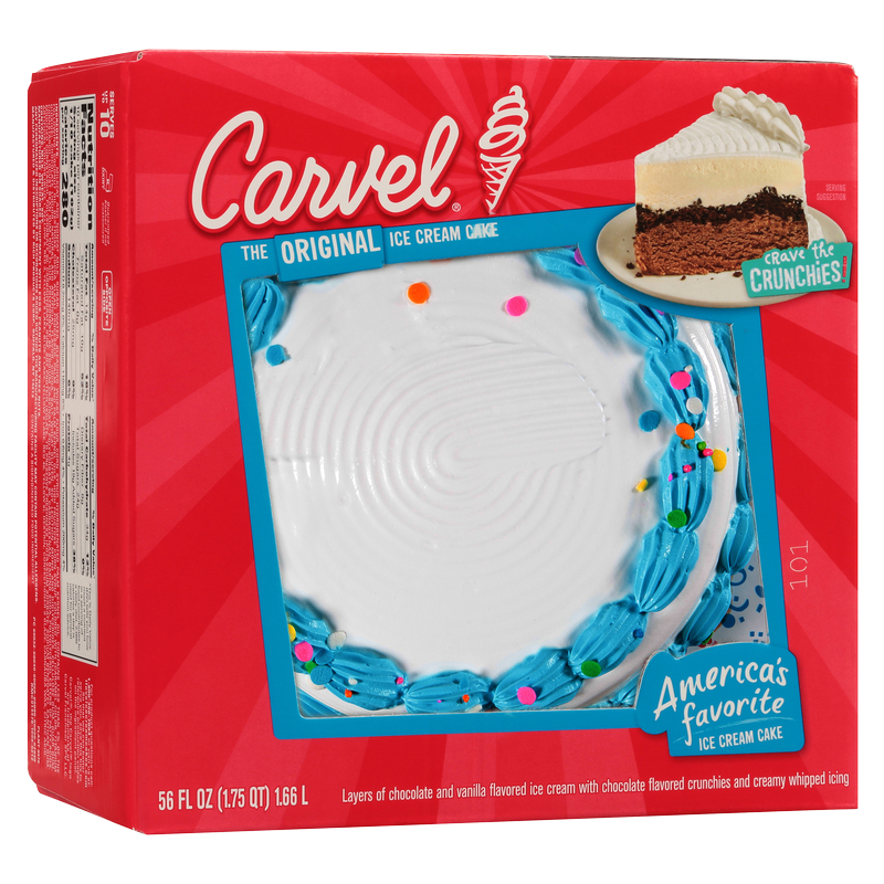 Carvel Ice Cream Cake Chocolate and Vanilla Ice Cream 8 inch Round 56oz