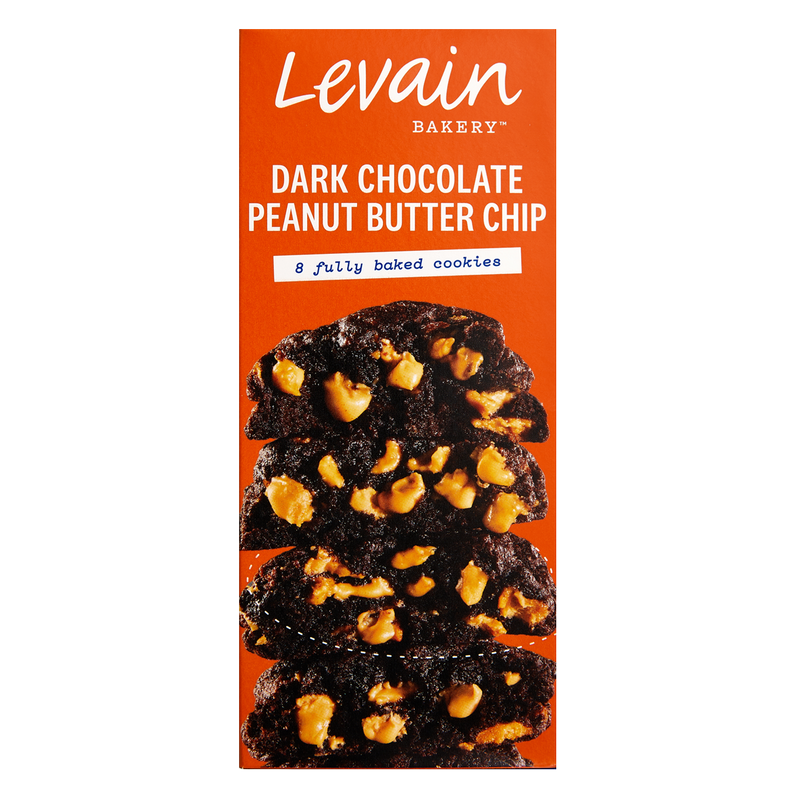 Levain Bakery Dark Chocolate Peanut Butter Chip Frozen Fully-Baked Cookies 8ct