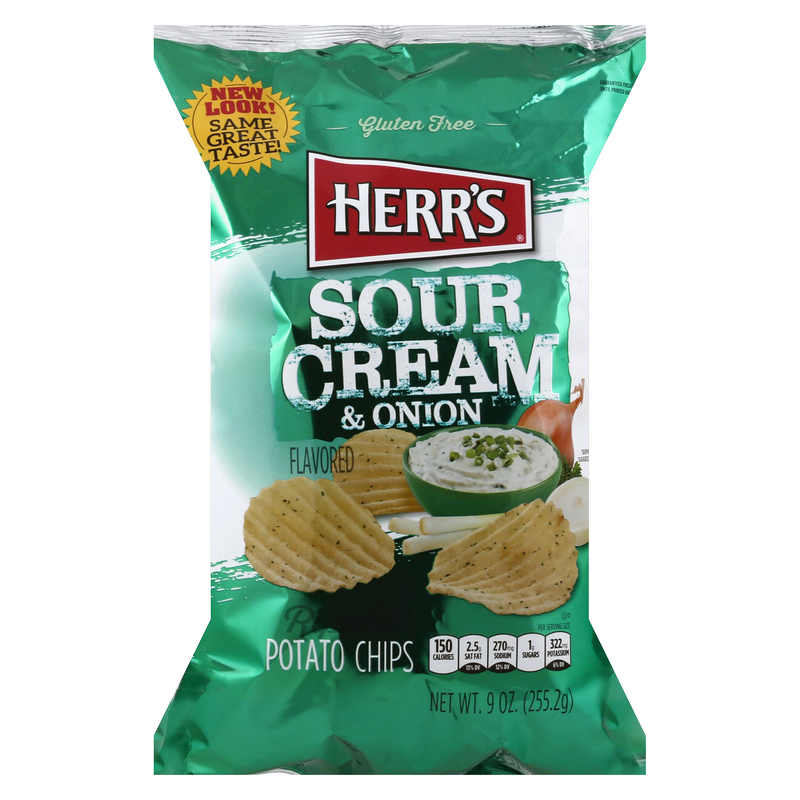Herr's Sour Cream and Onion Potato Chips 9oz