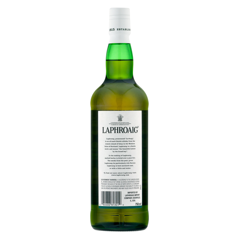 Laphroaig 10 Yr Single Malt Scotch 750ml (86 Proof)