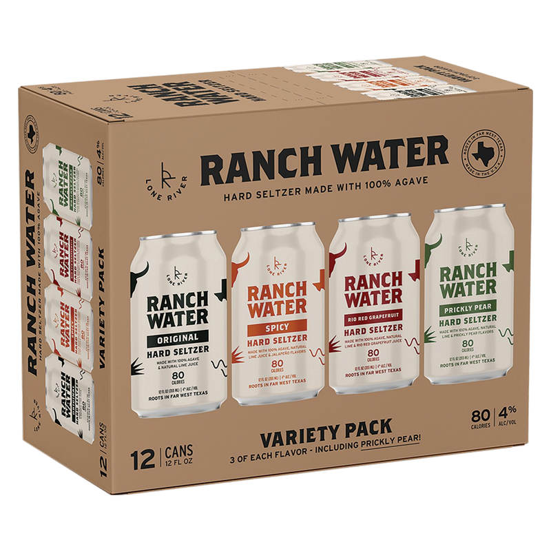Lone River Ranch Water Hard Seltzer Variety Pack (12Pkc 12 Oz)
