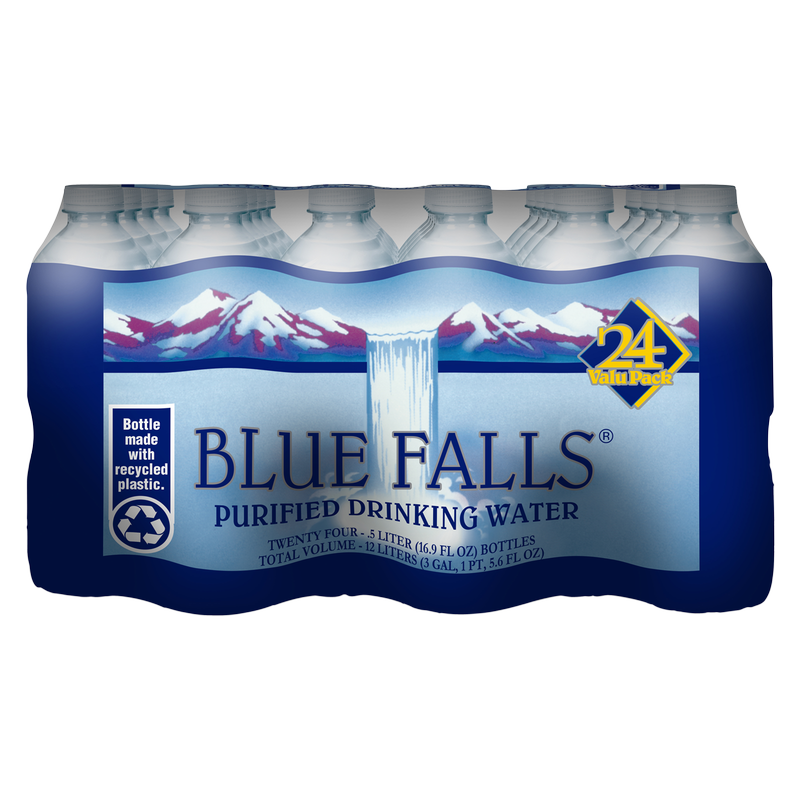 Blue Falls Purified Drinking Water 24pk .5L