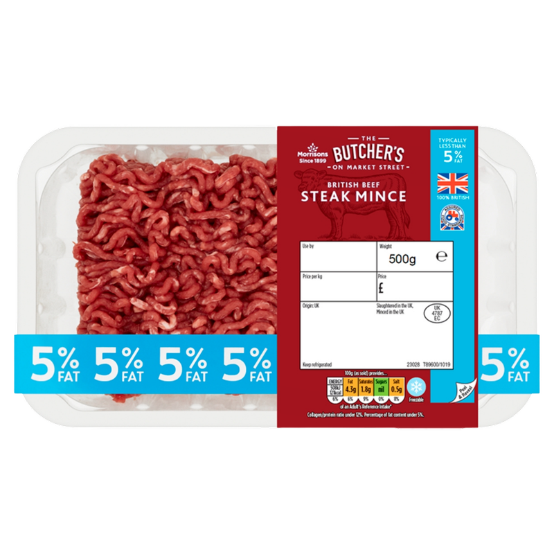 Morrisons Lean Beef Mince 5% Fat, 525g