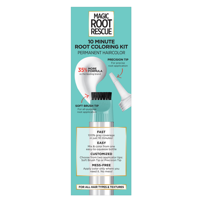 L'Oreal, Magic Root Rescue 10 Minute Root Coloring Kit, 4 Dark Brown, 1 Application