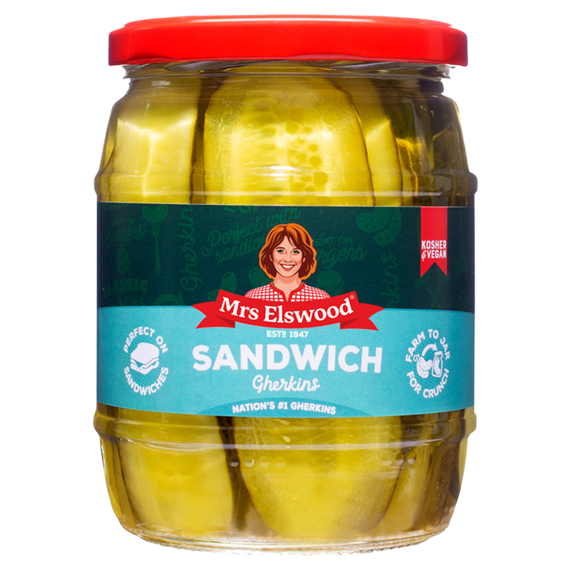 Mrs Elwood Sweet Cucumber Sandwich Slices, 540g