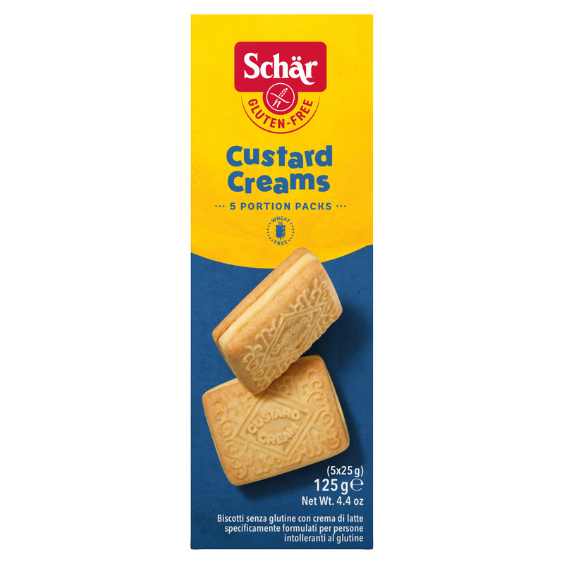Schar Gluten Free Custard Creams, 10 x 12.5g