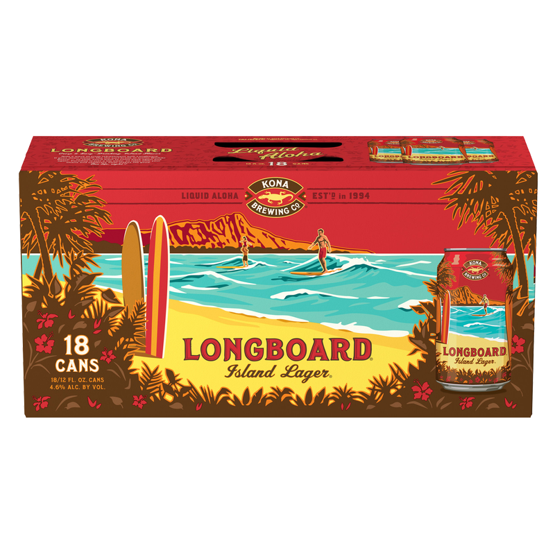 Kona Longboard Island Lager 18pk 12oz Can 4.6% ABV