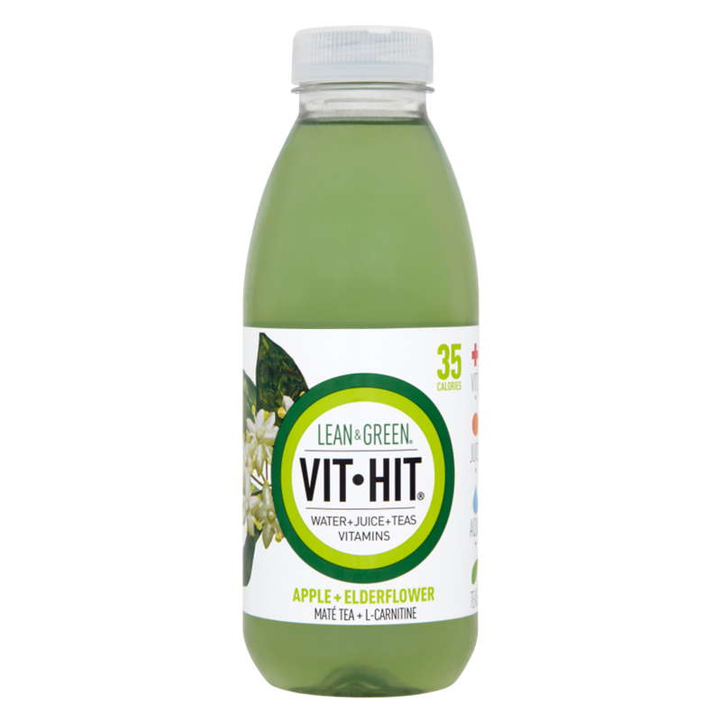 Vit Hit Lean & Green Apple + Elderflower + Matcha Tea + L-Carnitine, 500ml