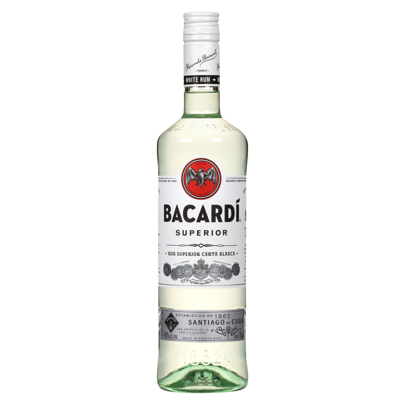 Bacardi Superior White Rum 750ml (80 Proof)