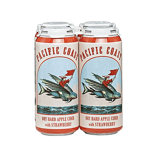 Pacific Coast Dry Hard Apple with Strawberry 4pk 16oz Can