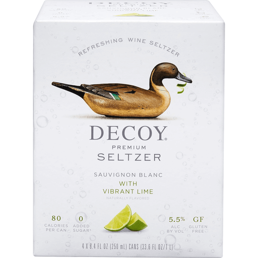 Decoy By Duckhorn Premium Seltzer Sauvignon Blanc With Lime 4pk 250ml