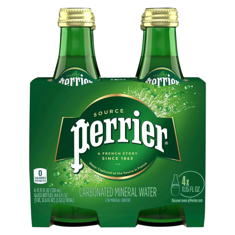 Perrier Sparkling Water 4pk 11.15oz Glass