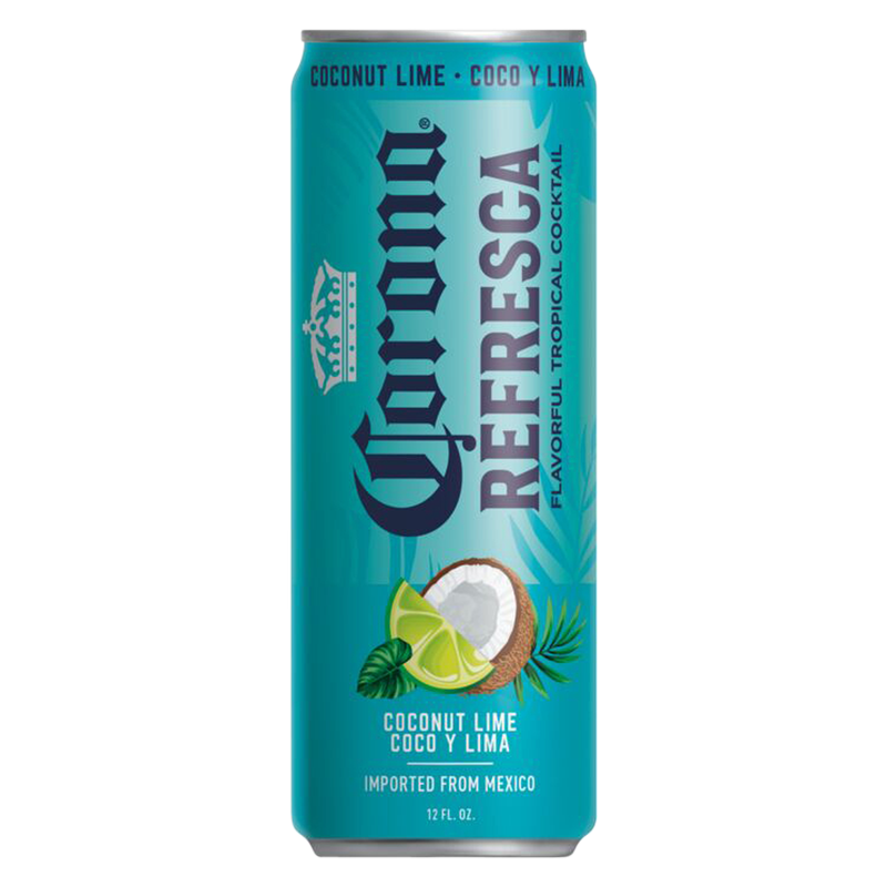 Corona Refresca Coconut Lime Spiked Tropical Cocktail, 12 fl oz Can, 4.5% ABV