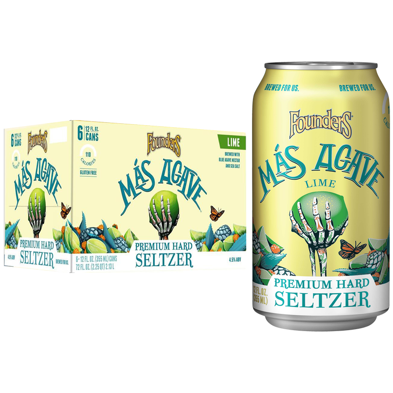 Founders Mas Agave Lime Hard Seltzer 6pk 12oz 4.5% ABV