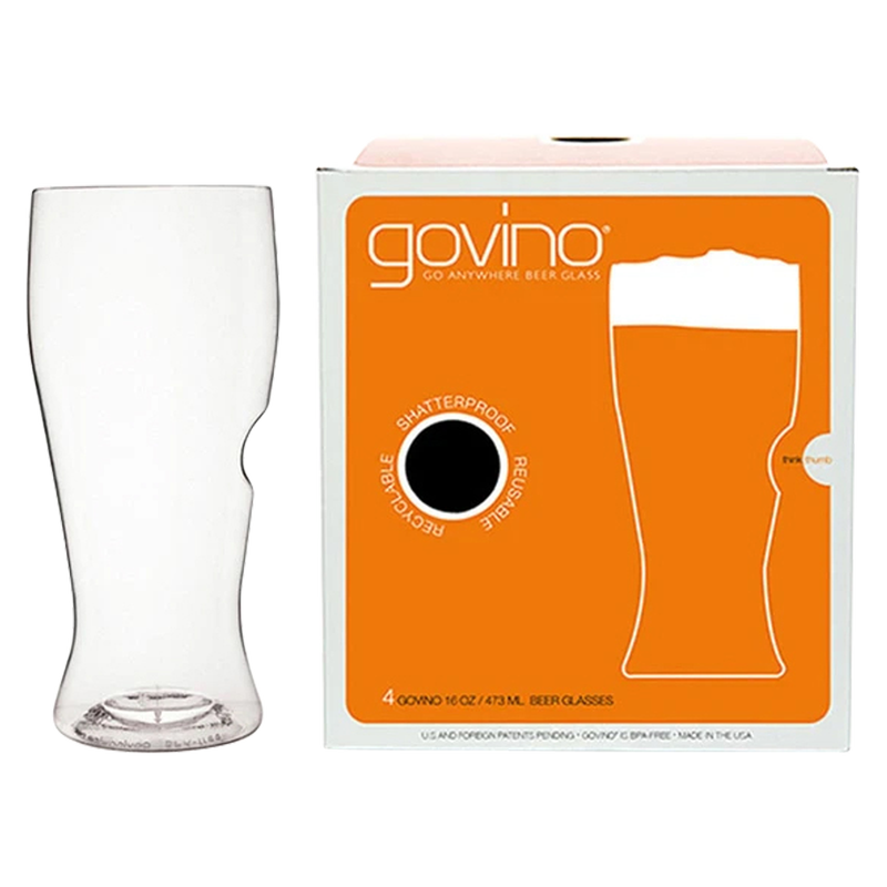 Govino Plastic Beer Glass S/4 16oz