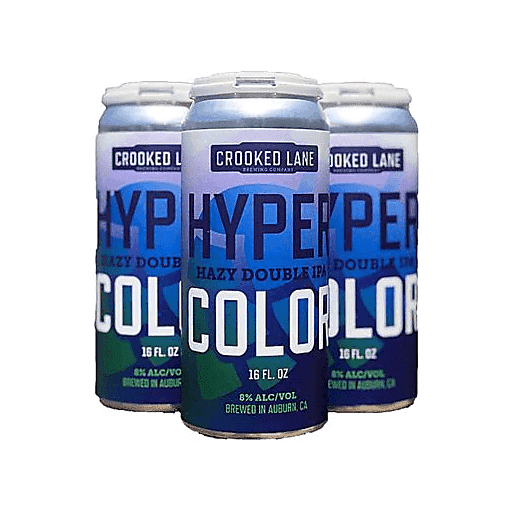 Crooked Lane Brewing Co. Hyper Color Hazy Double IPA 4pk 16oz Can