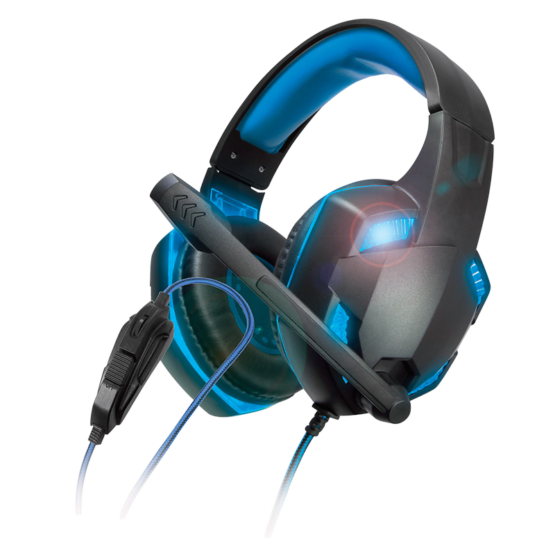 Strike Gear X-Shooter Gaming Headset with Mic & Blue LED