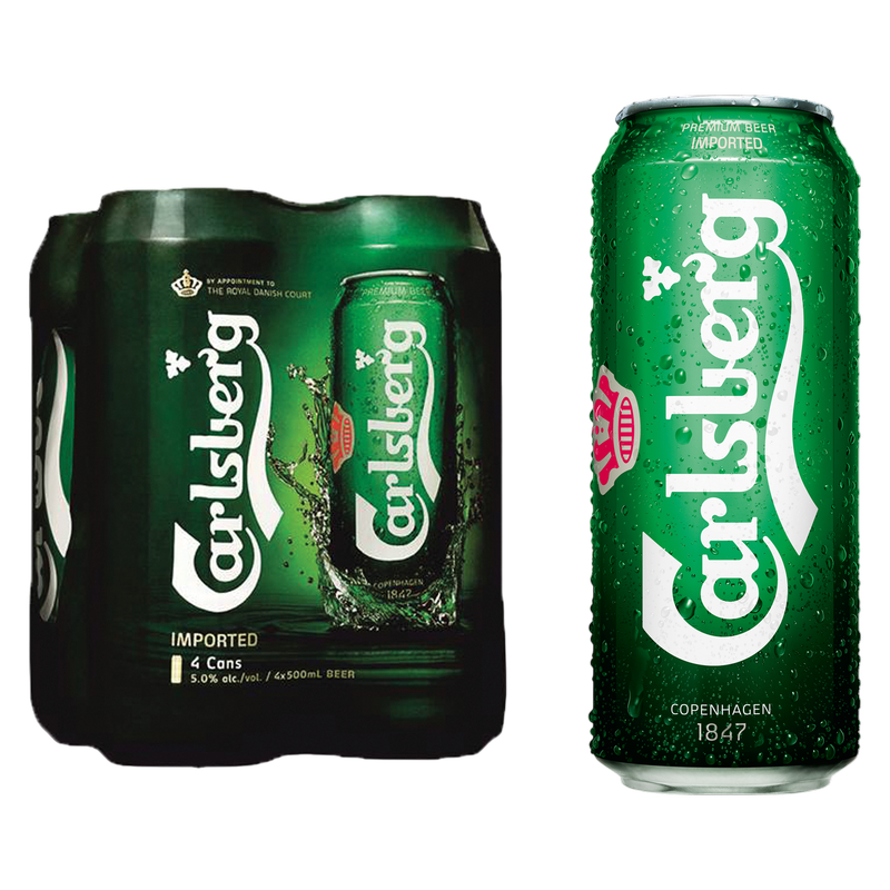 Carlsberg 4 Pack 16 oz Cans : Alcohol fast delivery by App or Online