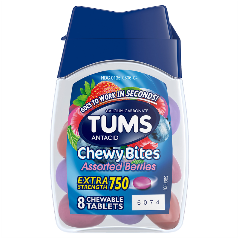 Tums Assorted Berries Chewy Bites Antacids 8ct
