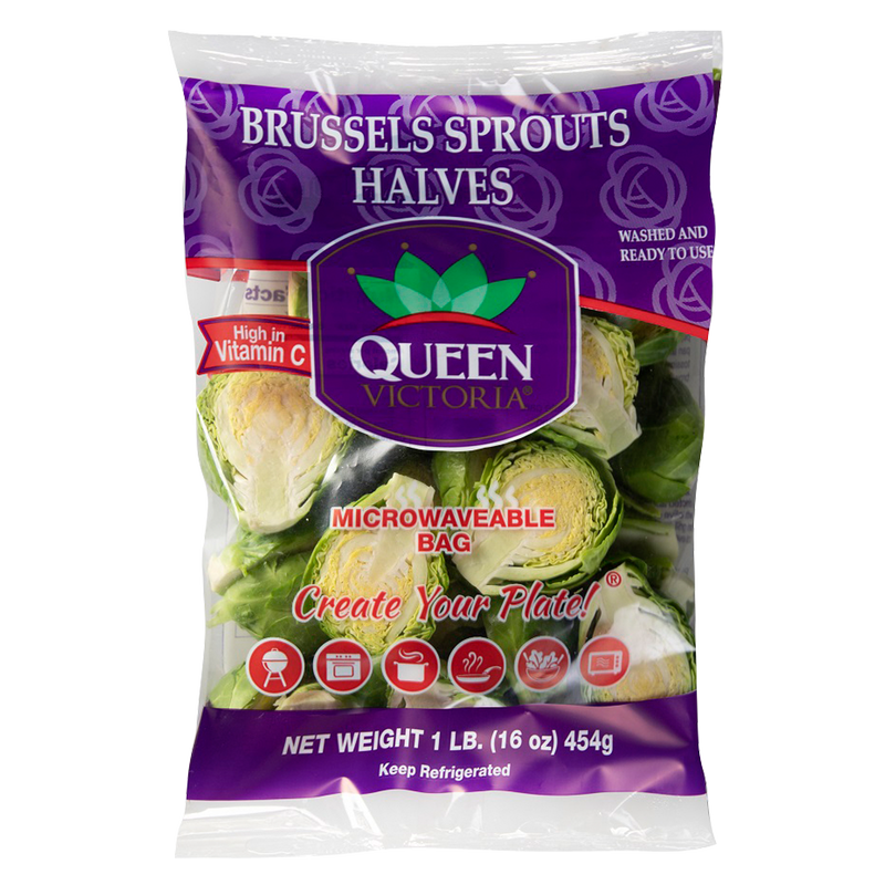 Queen Victoria Brussel Sprouts HALVED OR WHOLE Microwave Bag 1lb