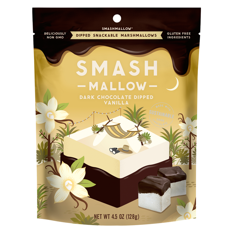 Smashmallow Dark Chocolate Dipped Vanilla Marshmallows 4.5oz