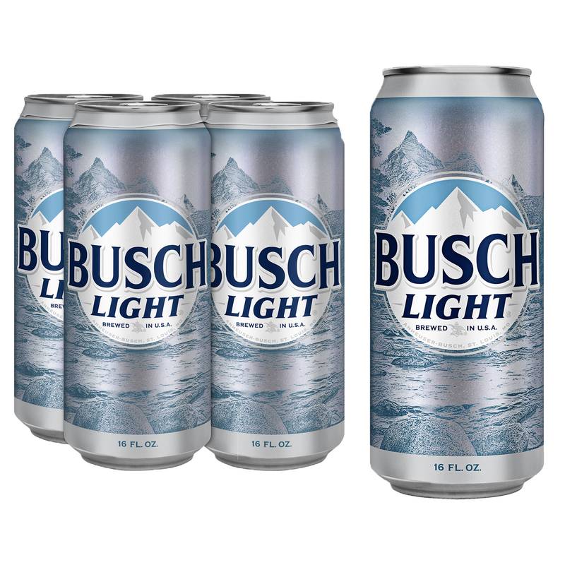 Busch Light 4pk 16oz Can 4.1% ABV