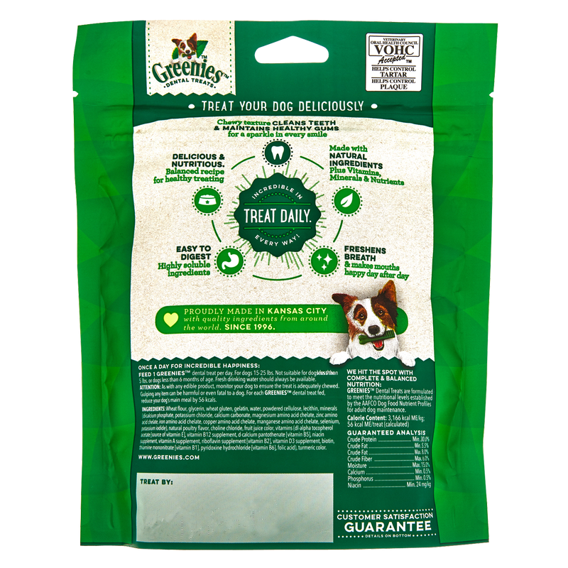Greenies Original Dental Dog Treats Petite 10ct 6oz Bag